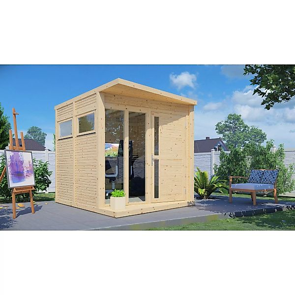 Bertilo Gartenhaus Concept Office 297 cm x 234 cm Natur FSC® günstig online kaufen