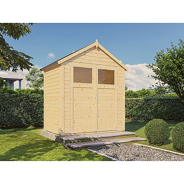 Alpholz Gerätehaus Holz Alisha, BxT: 202x131 cm, in Naturbelassen Inkl. Fuß günstig online kaufen