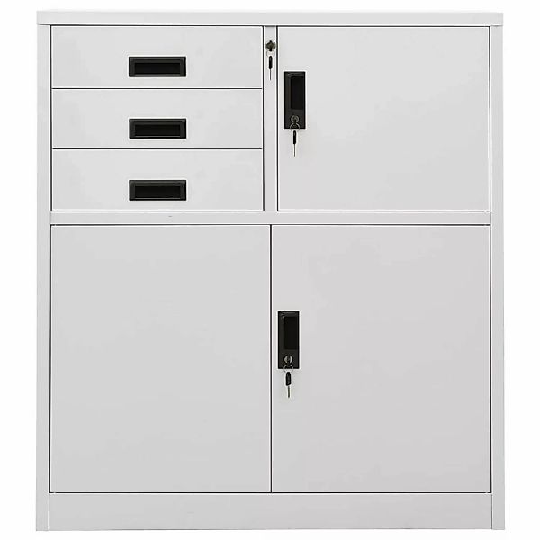 Büroschrank Hellgrau 90x40x102 Cm Stahl günstig online kaufen