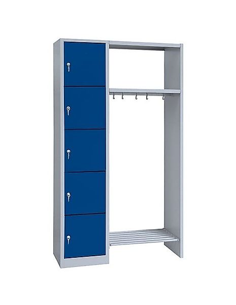 Steelboxx Fächerschrank Lüllmann® Garderobe, 1 Abteil links, 5 Fächer, 1800 günstig online kaufen