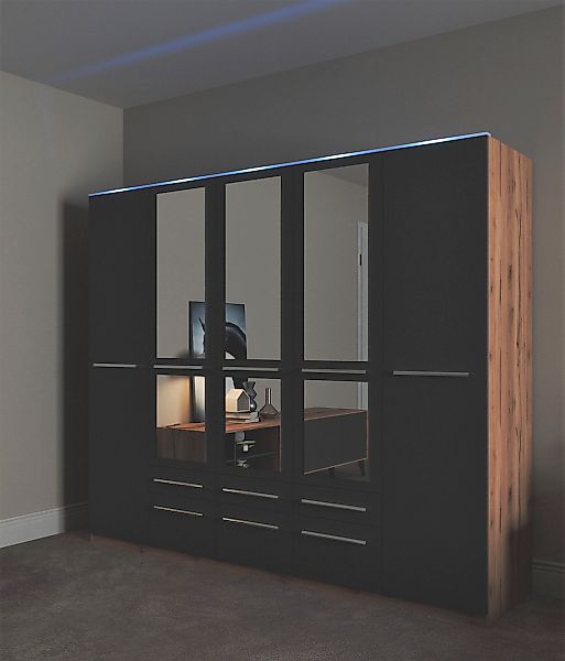priess Kleiderschrank "Schrank Garderobe Wäscheschrank Barcelona in 5 Breit günstig online kaufen