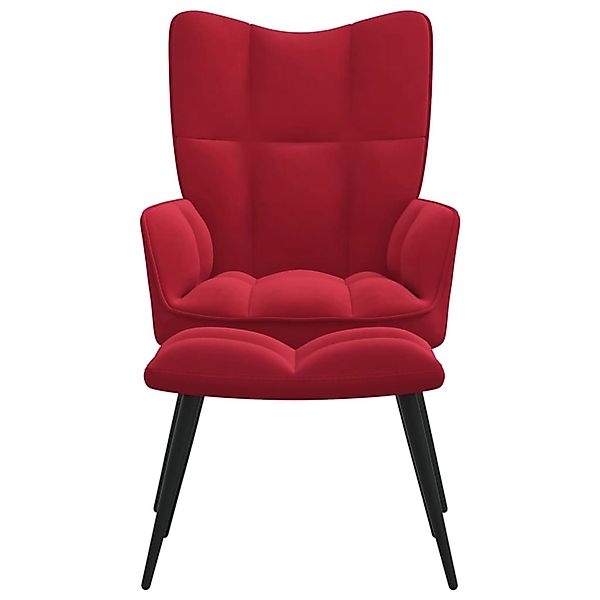 vidaXL Sessel Relaxsessel Loungesessel Sessel Polsterstuhl mit Hocker Weinr günstig online kaufen