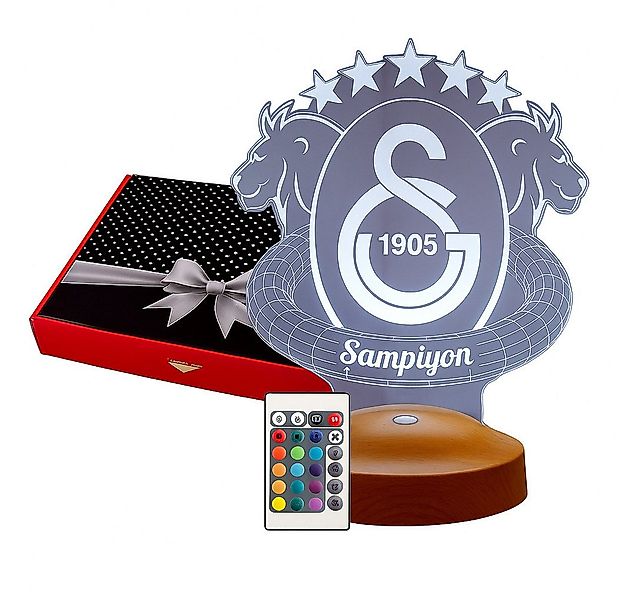 Geschenkelampe LED Nachttischlampe Galatasaray Fanartikel 3D Nachtlicht Geb günstig online kaufen