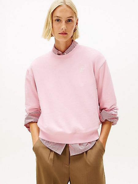 Tommy Hilfiger Sweatshirt TH SCRIPT REG TERRY SWTSHRT Baumwollmischung, Str günstig online kaufen