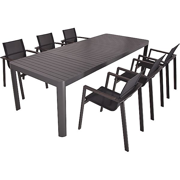 Garden Pleasure Gartenmöbel-Set-01 Amira 7-teilig Anthrazit günstig online kaufen