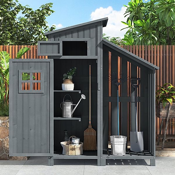 Merax Garten-Geräteschrank, BxT: 124x53 cm, mit günstig online kaufen
