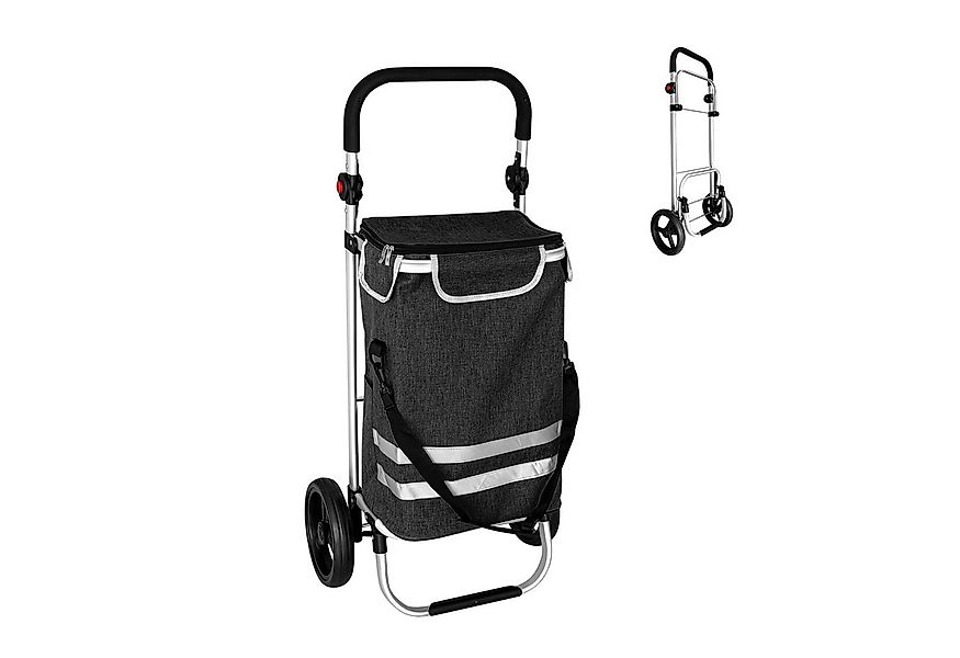 relaxdays Einkaufstrolley Klappbarer Einkaufstrolley 45 l, 45 l, schwarz günstig online kaufen