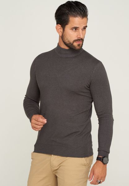 behype Rollkragenpullover BHFLORO Feinstrick Stehkragen-Pullover günstig online kaufen