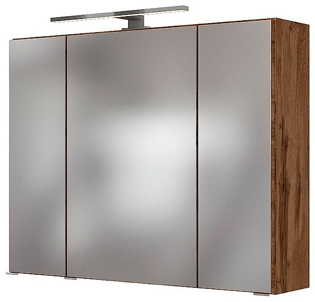 welltime Spiegelschrank Baabe Breite 80 cm, mit 3D-Effekt, dank 3 Spiegeltü günstig online kaufen