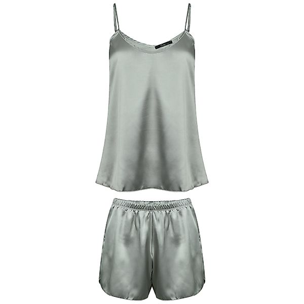 Evoni Pyjama Satin Set Kurze Hose günstig online kaufen