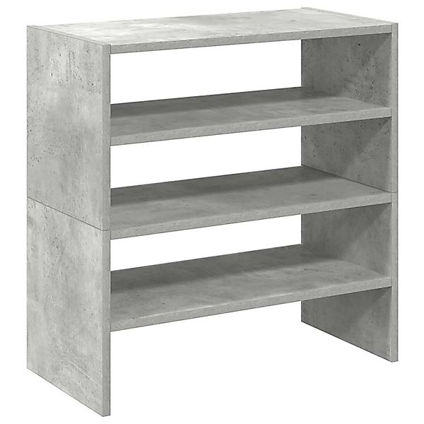 vidaXL Schuhregale 2 Stk Stapelbar Betongrau 60x30x30,5 cm 858864 günstig online kaufen