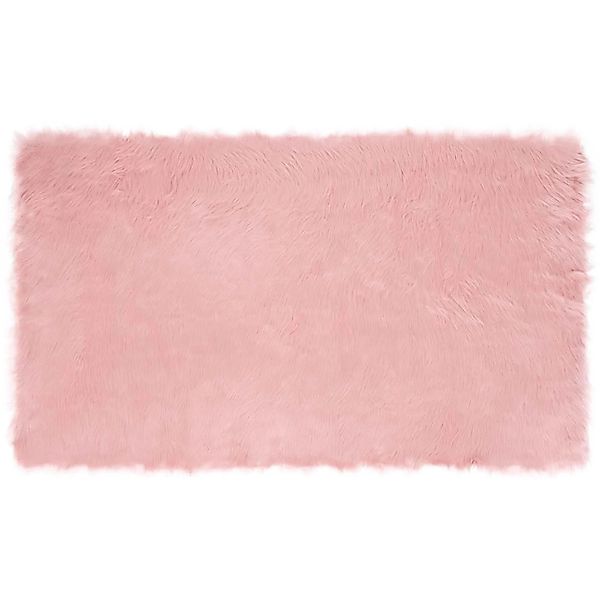 vidaXL Kunstschaffell Teppich Tafalla Rosa 100 x 200 cm Polyester 42021547 günstig online kaufen