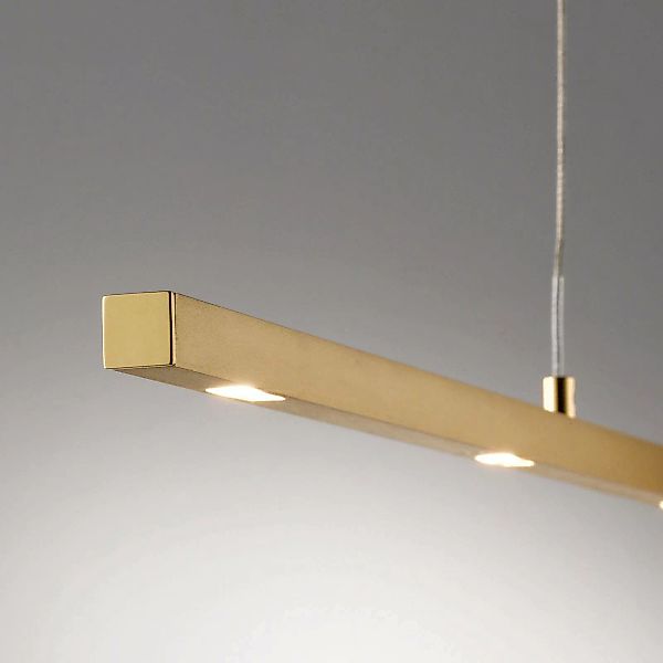 Quitani LED-Pendellampe Tolu, Länge 179 cm, messing günstig online kaufen