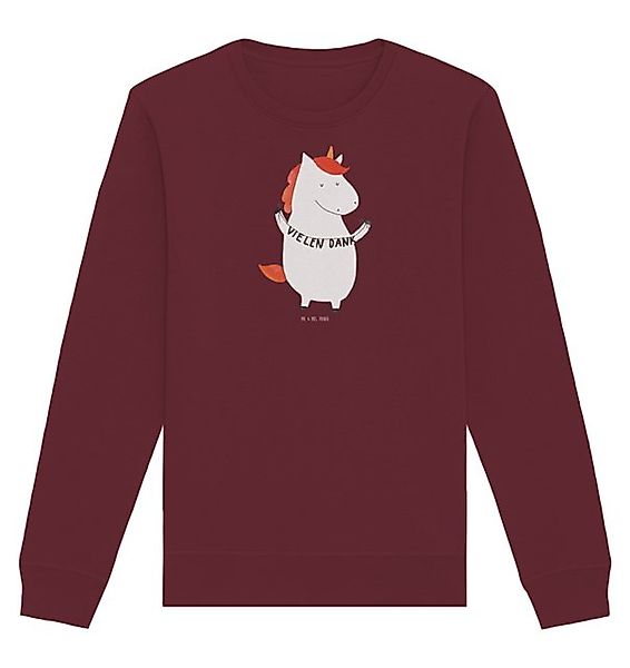 Mr. & Mrs. Panda Longpullover Größe XS Einhorn Dankeschön - Burgundy - Gesc günstig online kaufen