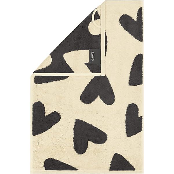 Cawö Handtücher Heart Beats Hearts 6275 - Farbe: basalt - 37 - Gästetuch 30 günstig online kaufen