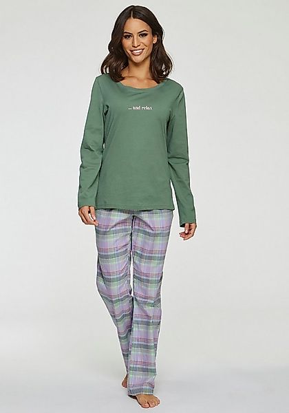 Vivance Dreams Pyjama (2 tlg) aus kuschelig weichem Flanell günstig online kaufen