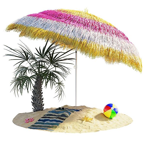 Kingsleeve Sonnenschirm, Hawaii Bunt 160 cm günstig online kaufen