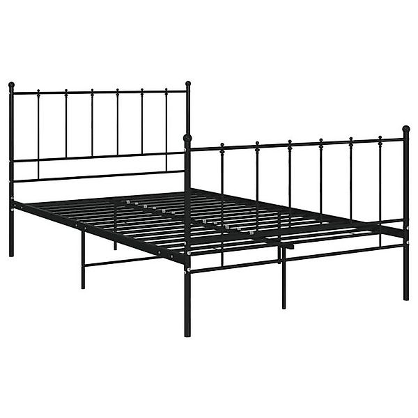 furnicato Bettgestell Bett Schwarz Metall 120x200 cm (1-tlg) günstig online kaufen