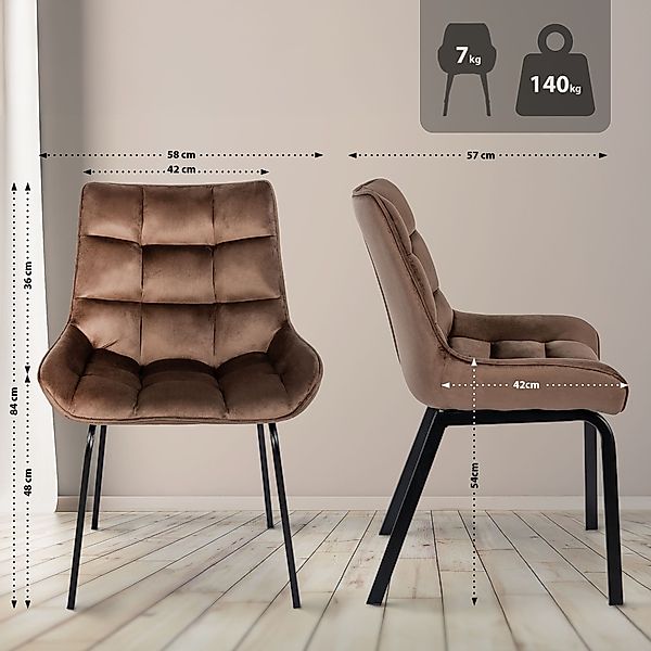 CLP Esszimmerstuhl Saranda (2er Set), stilvoller günstig online kaufen