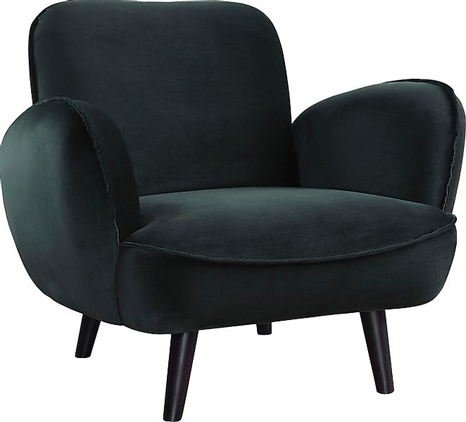 ATLANTIC home collection Sessel Ben, mit Wellenunterfederung, Massivholzfüß günstig online kaufen