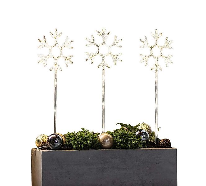 Home-trends24.de Gartenleuchte Leuchtstab Schneeflocke 81 LEDs Weihnachten günstig online kaufen