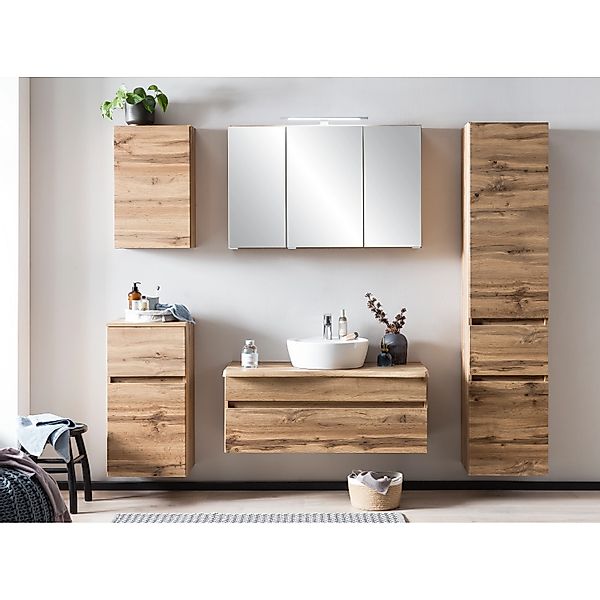 Held Möbel 2-tlg. Waschtisch-Set Trient 100 cm Wotaneiche günstig online kaufen