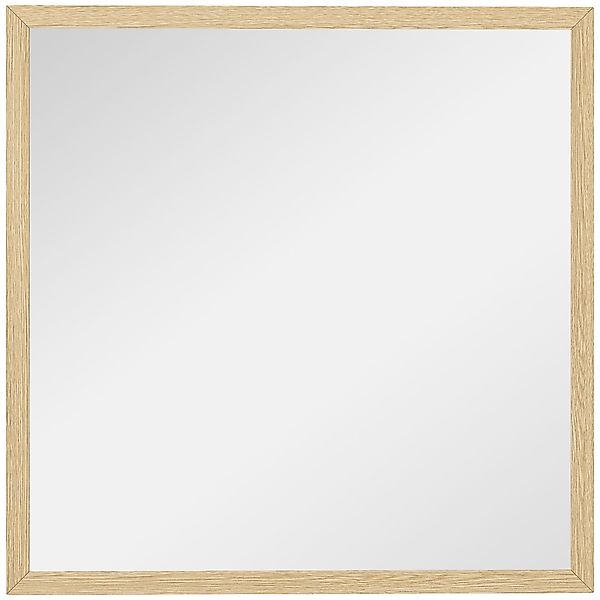 HOMCOM Wandspiegel quadratisch 50 x 50 cm, Rahmen aus Naturholz, ideal für günstig online kaufen