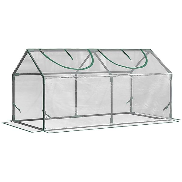 Outsunny Foliengewächshaus Mit Fenster PVC Frühbeet, günstig online kaufen