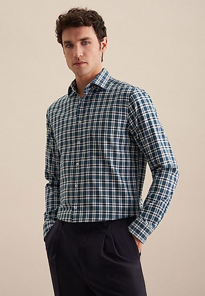 seidensticker Flanellhemd Regular Regular Langarm Button-Down-Kragen günstig online kaufen