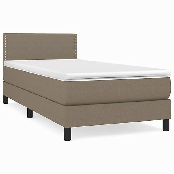 vidaXL Boxspringbett mit Matratze Taupe 80x200 cm Stoff1387115 günstig online kaufen