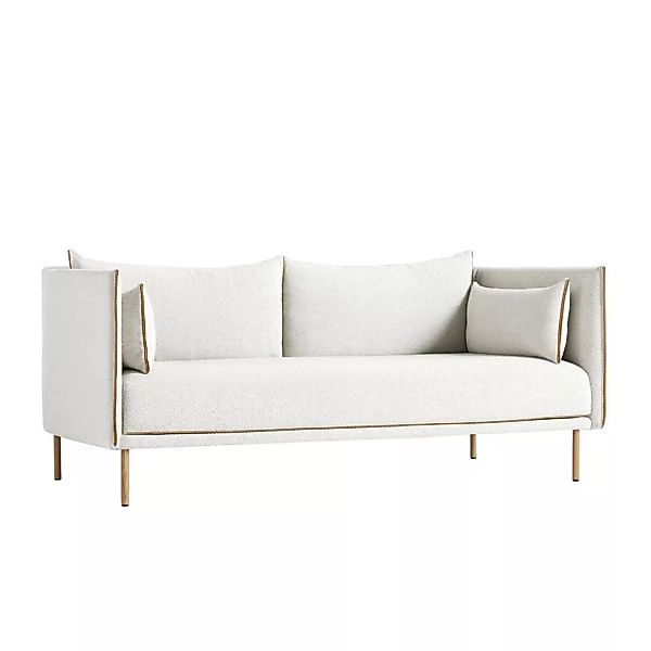 HAY - Silhouette 2 Sitzer Sofa Füße Eiche geölt - weiß/Stoff Kvadrat Coda 1 günstig online kaufen