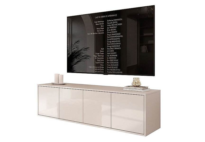 Lookway TV-Schrank SANAYI in Kaschmir TV-Lowboard mit Hochglanzfronten Brei günstig online kaufen