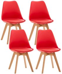 CLP Küchenstuhl Linares (4er Set), Buchenholz-Gestell, günstig online kaufen