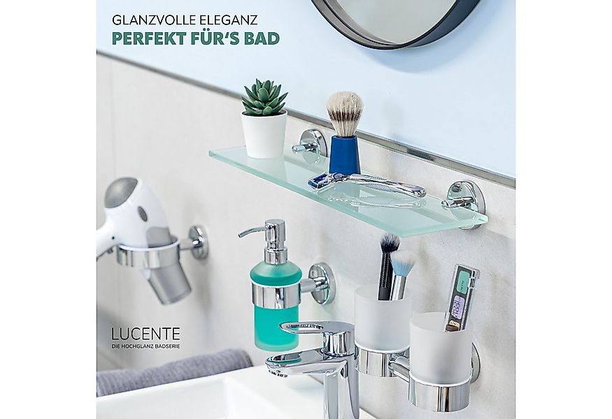 bremermann Wandregal Bad-Serie LUCENTE - inkl. Klebeset, aus Glas und Edels günstig online kaufen