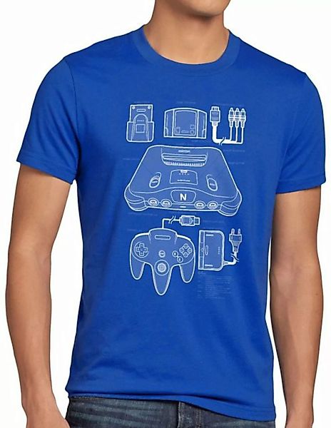 style3 Print-Shirt Herren T-Shirt 64 Bit Retro Gamer konsole n64 videospiel günstig online kaufen