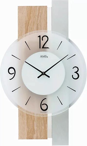 AMS Wanduhr »W9554«, Quarzuhr,Holz,Wohnzimmer,Esszimmer,Küche,Made in Germa günstig online kaufen