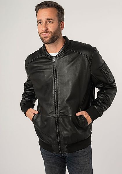 Mauritius Lederjacke "2Mkaira OS" mit Reißverschluss, Strickbündchen, Ärmel günstig online kaufen