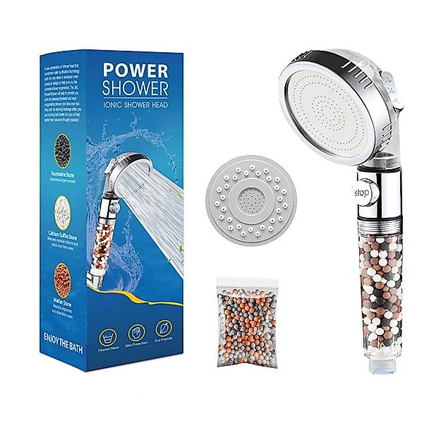 zggzerg Handbrause Duschkopf, Handbrause mit Öko Ionen Filter und 3 Strahla günstig online kaufen