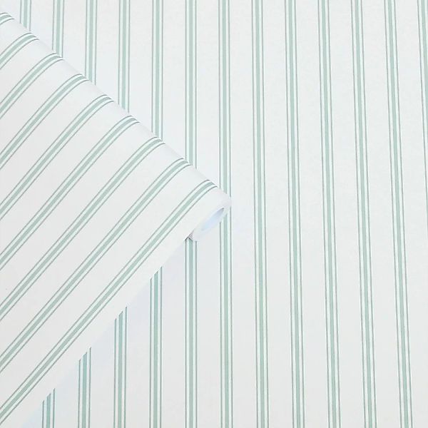 LAURA ASHLEY Vliestapete Farnworth Stripe Sage günstig online kaufen