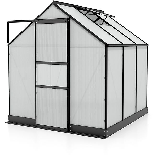 Vitavia Gewächshaus Apollo 3800 Schwarz 3,8 m² inkl. Fundament günstig online kaufen