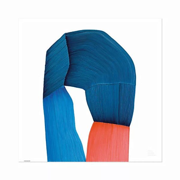 Poster Ronan Bouroullec - Drawing 2018 papierfaser blau / 67,5 x 67,5 cm - günstig online kaufen