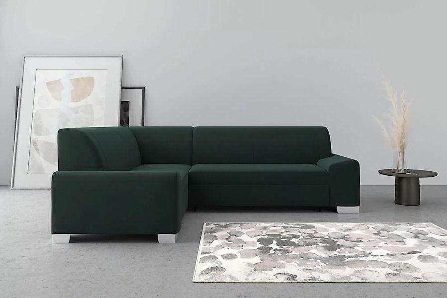DOMO collection Ecksofa "Anzio in kubischer Formensprache, flache Armlehnen günstig online kaufen