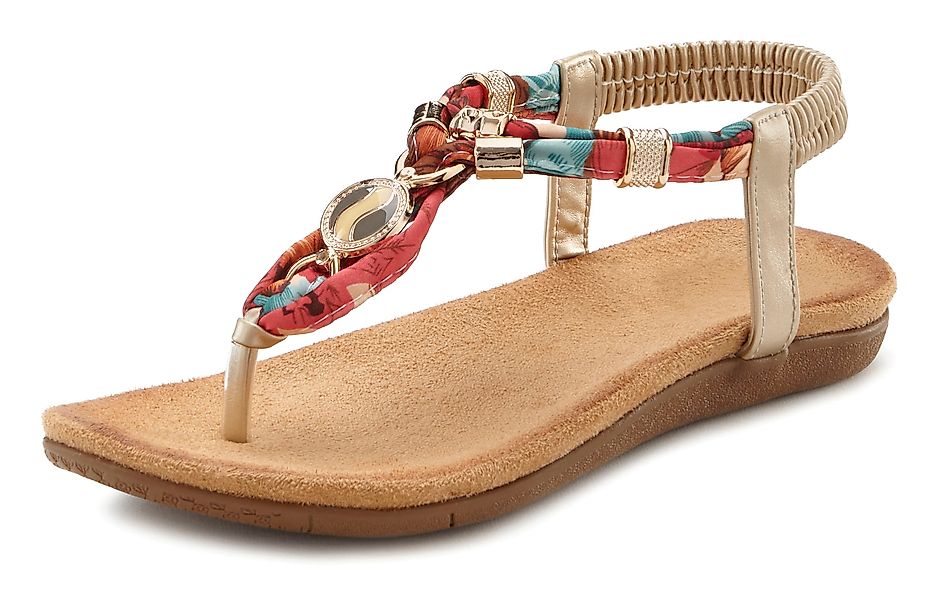 LASCANA Zehentrenner, Sandale mit elastischen Riemchen und modischer Farbge günstig online kaufen