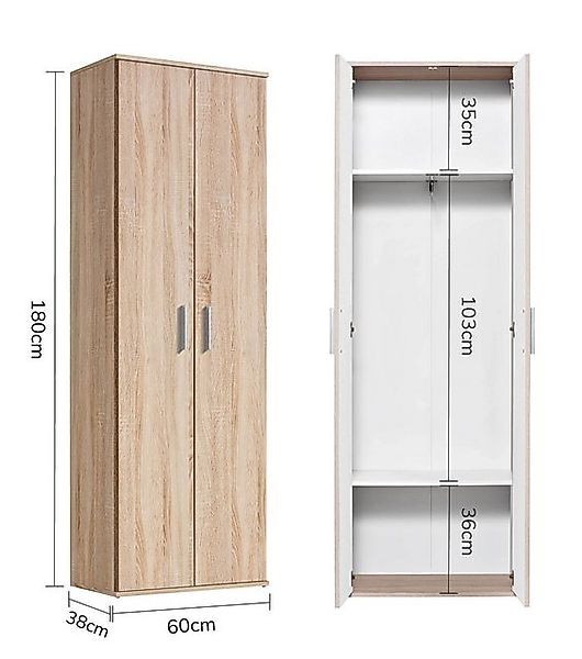 mokebo Mehrzweckschrank Der Lange (mit Kleiderstange) in Braun, auch als Ga günstig online kaufen