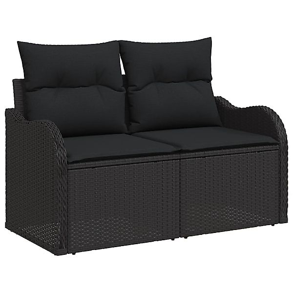 vidaXL Garten-Sofa-Set mit Speicher 8-Tlg Schwarz Poly Rattan 3358228 günstig online kaufen