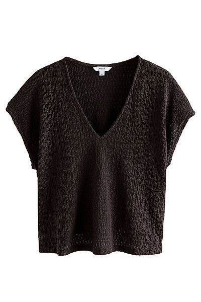 Next V-Shirt Strukturiertes T-Shirt mit V-Ausschnitt (1-tlg) günstig online kaufen