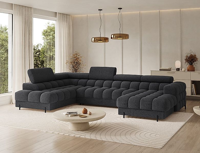 MOEBLO Ecksofa Vinca, Modernes U-Form Sofa mit Schlaffunktion, großem Staur günstig online kaufen