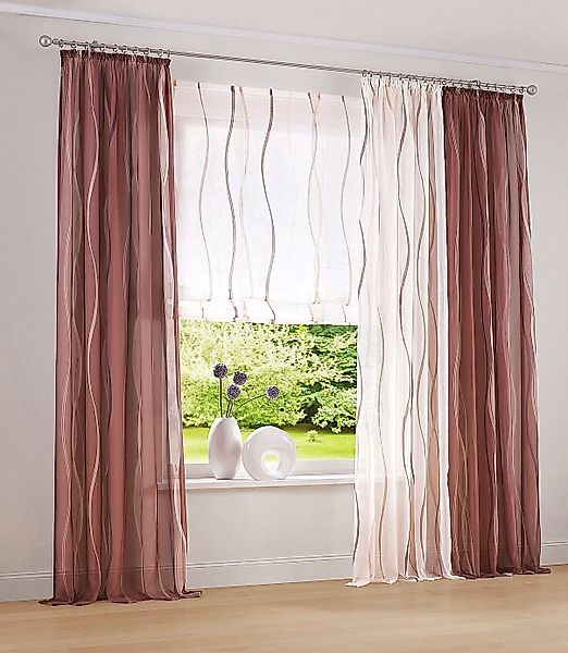 my home Gardine Dimona, Kräuselband (2 günstig online kaufen