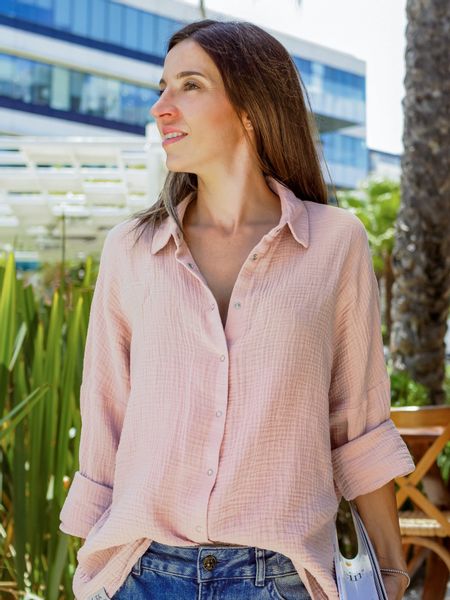 hutch&putch Langarmbluse Musselin Oversize Bluse - günstig online kaufen