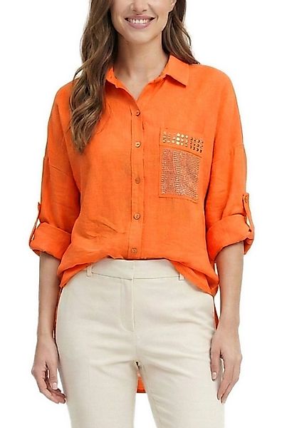 dy_mode Tunika Damenbluse Tunika Elegante Longbluse im Vokuhila-Stil mit Kn günstig online kaufen